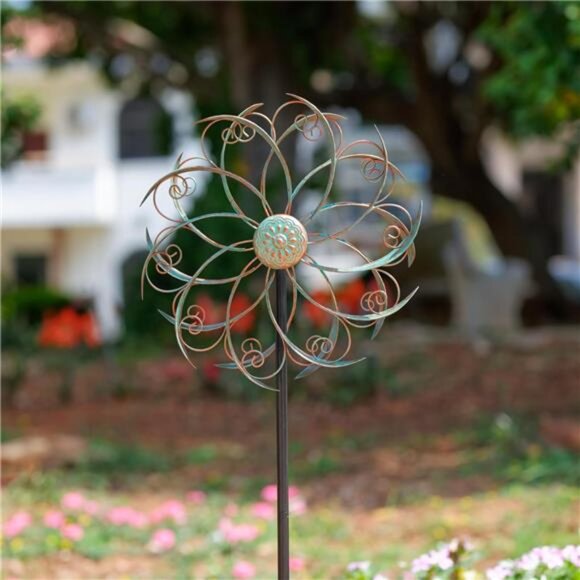 Wind Spinners Outdoor Wind Spinner Metal 13” Dia Wind Spinners for Yard - Picture 2 of 16